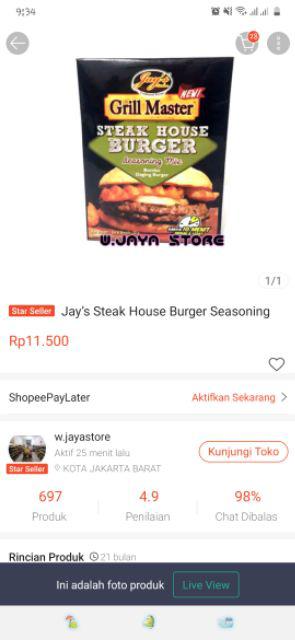 Jay’s Steak House Burger Seasoning