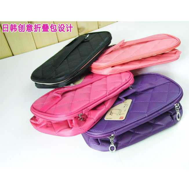 TAS KOSMETIK TRAVEL KULIT FASHION WANITA ORGANIZER MULTIFUNGSI WARNA WARNI