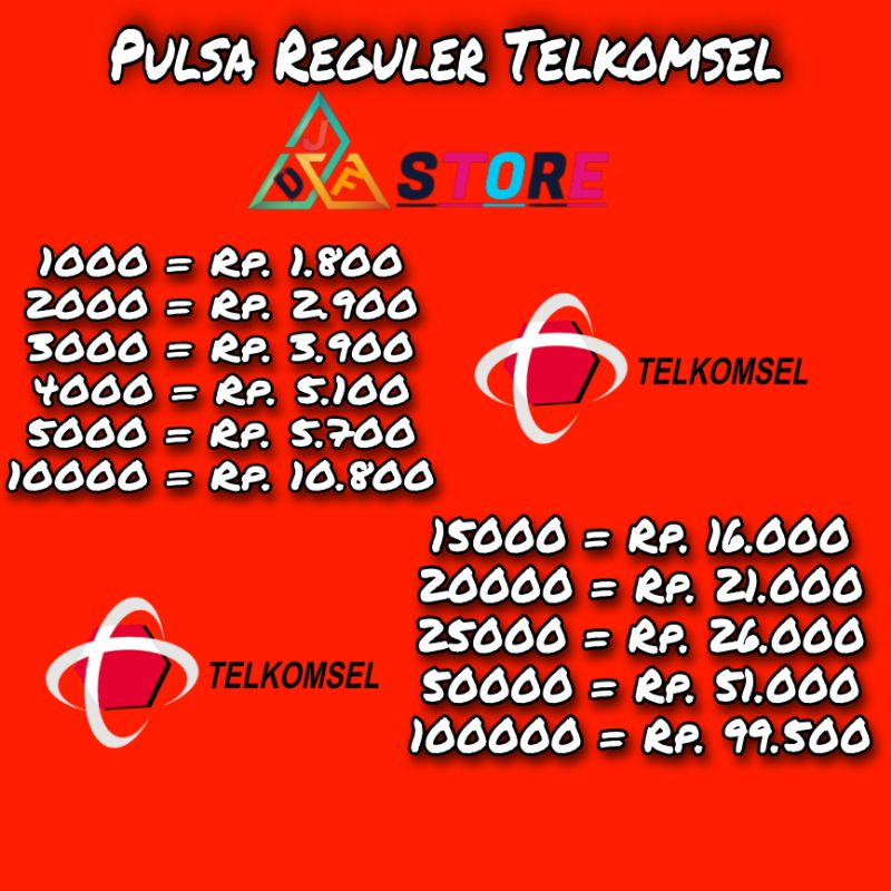 PULSA MURAH TELKOMSEL 1K - 10K