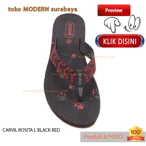 Sandal wanita casual jepit spons printing CARVIL ROSITA