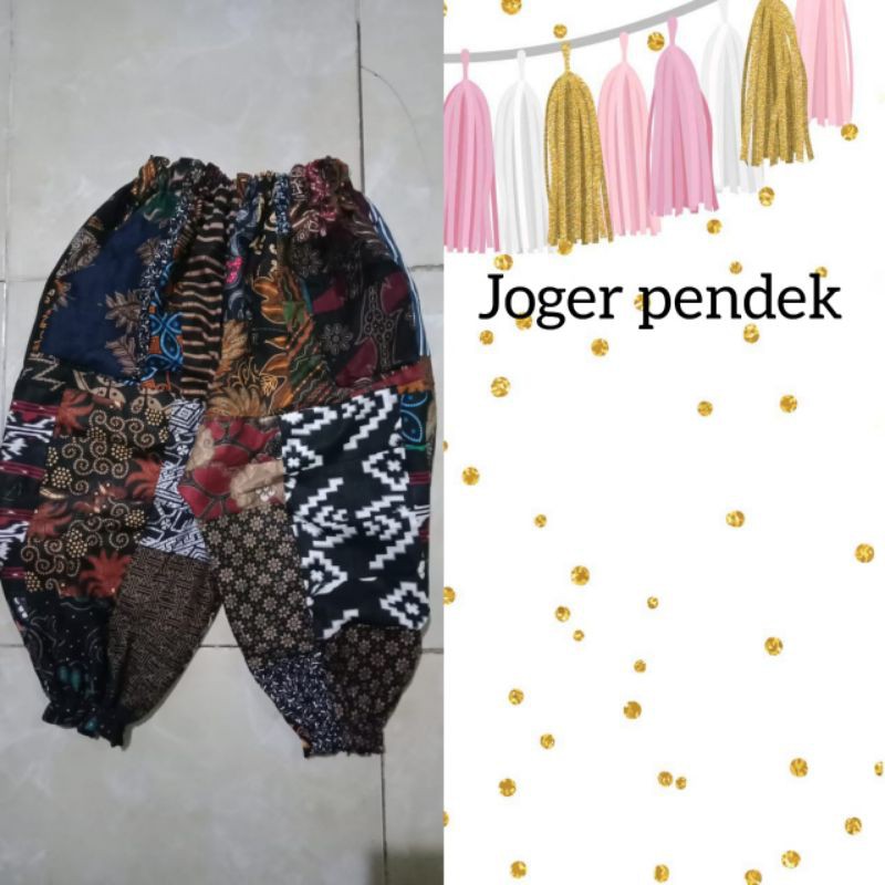 joger pendek batik perca