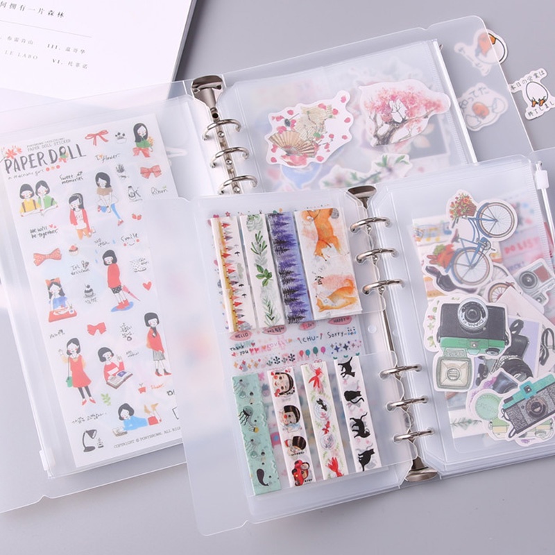 Japanese Creative Transparent Frosted A6 Loose-leaf Folder A5 Storage Book