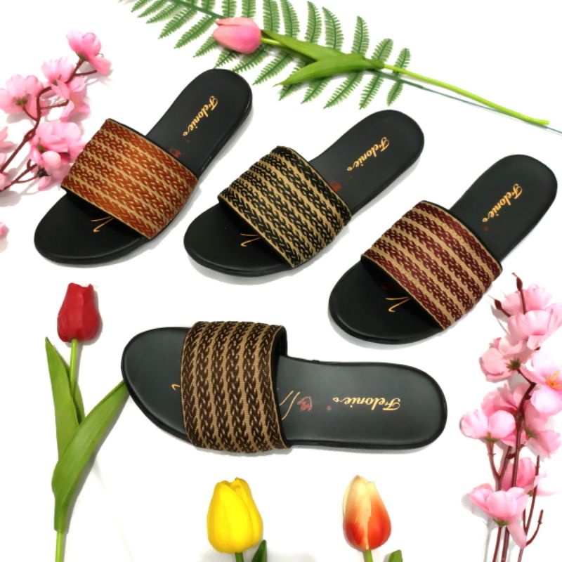 Sandal wanita terbaru murah Felonie DH 02 Rajut kekinian trendy keren elegan