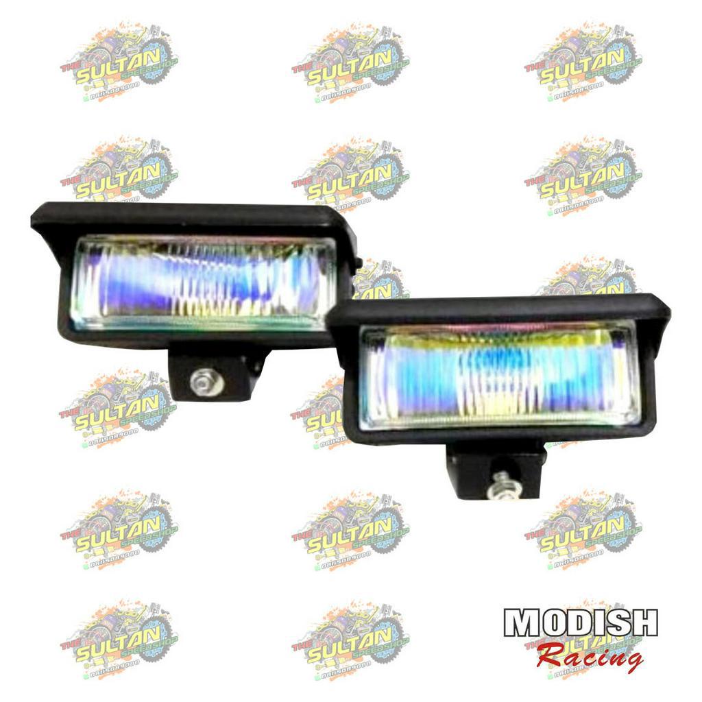 LAMPU TEMBAK SOROT KABUT / FOGLAMP KOTAK + TUTUP MODISH