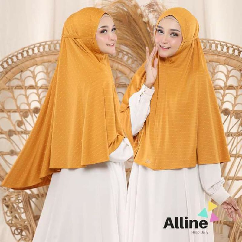 ORI ALLINE HIJAB KHIMAR BERGO AYRIN JUMBO PED / NON PED PREMIUM ORIGINAL ALINE JILBAB BERGO KERUDUNG JUMBO SYARI RUBY ALLIN MOTIF RUBI POLKA POLKADOT BENTOL TIMBUL REMPEL RUFFLE XXL XL SYARI FO DESVIKA AYYUBY-1