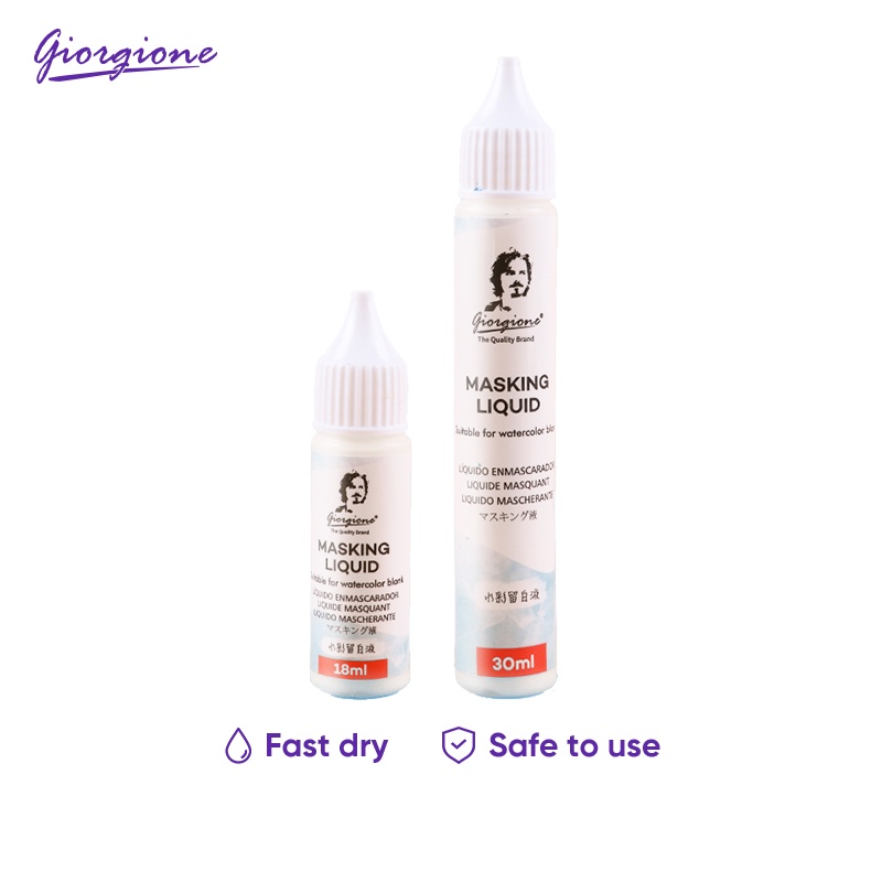 

Giorgione Cat Air Putih Watercolor Cairan Pemutih Masking Liquid G-ML