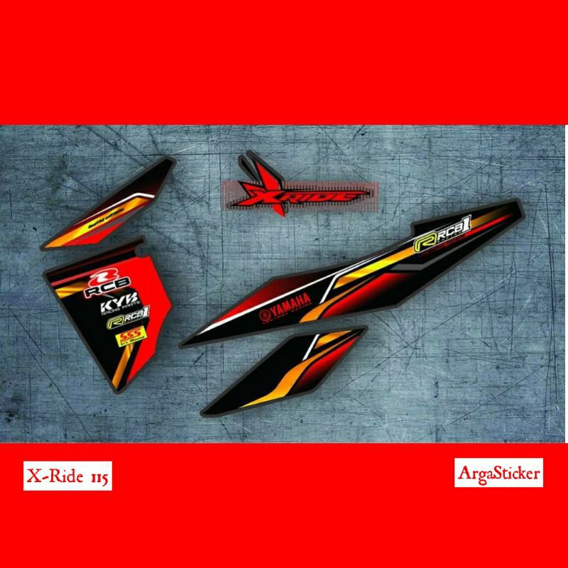 Stiker Motor X ride Striping  X ride 115 Variasi Yamaha Motor