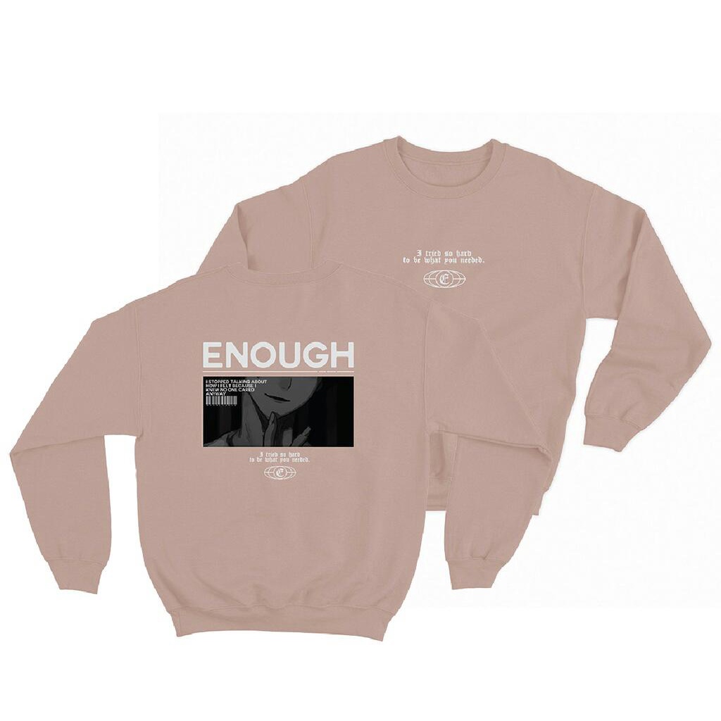 SWEATER UNISEX ENOUGH SIZE M - XXL / SWEATER UNISEX TEBAL