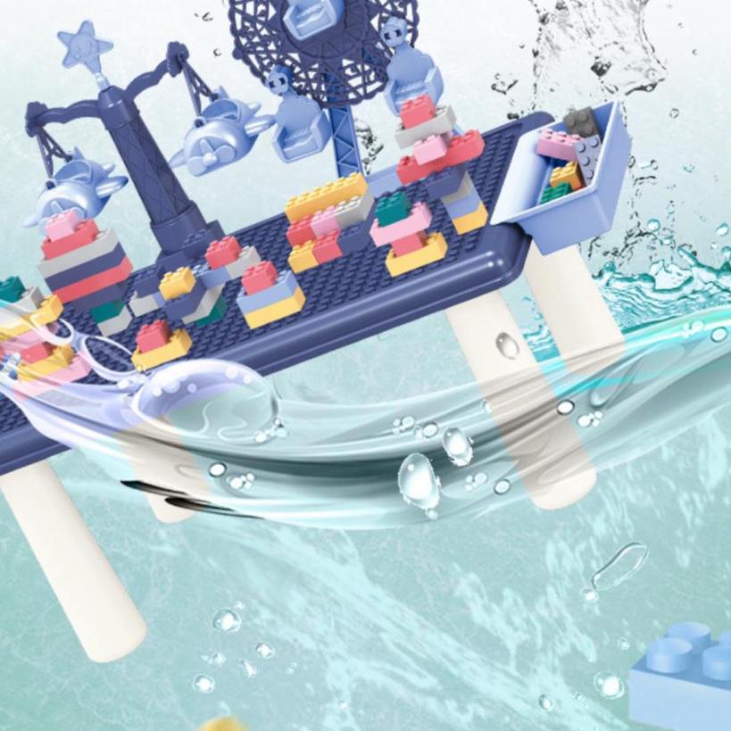 [FUNNY] 69pcs Mainan Balok Susun Theme Park Mini Set Meja / Mainan Susun Balok