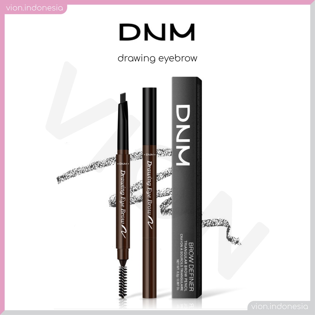 DNM MINIPINK Eyebrow Brow Definer Drawing Pensil Alis Tahan Lama Waterproof Longlasting DN002