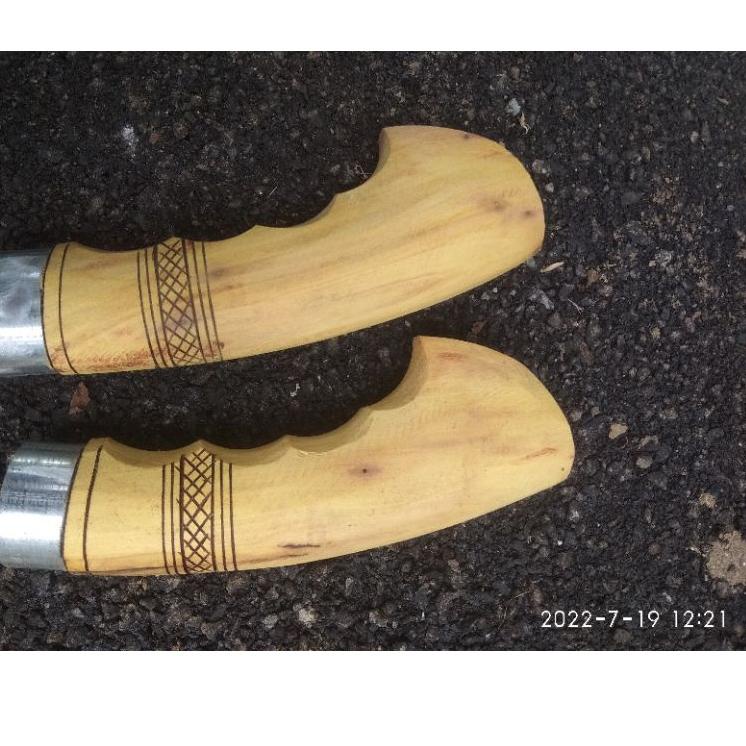 Harga Spesial gagang golok galih kayu nangka ,motif jari