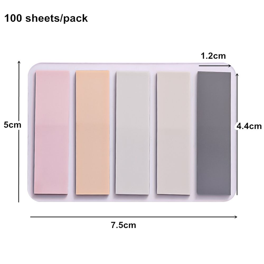 100lembar Index Bendera Titik Label Perlengkapan Alat Tulis Kantor Sekolah Memo Pad Novelty Candy Color Tab Strip Kunci Sticky Notes Bookmark Notepad Index Sticker