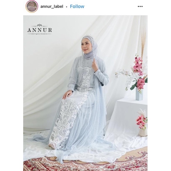 PRELOVED ANNUR LABEL MAHESWARI DRESS + VEIL