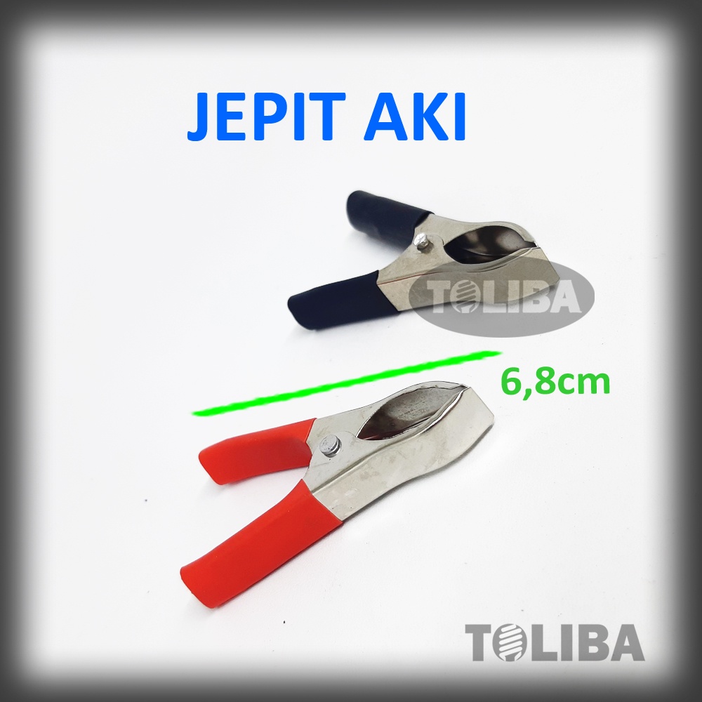 jepit aki 1 set / capit buaya / japit aki accu