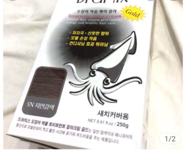 Squid Ink Gold  Dramix cat  pewarna rambut  tinta cumi Korea 