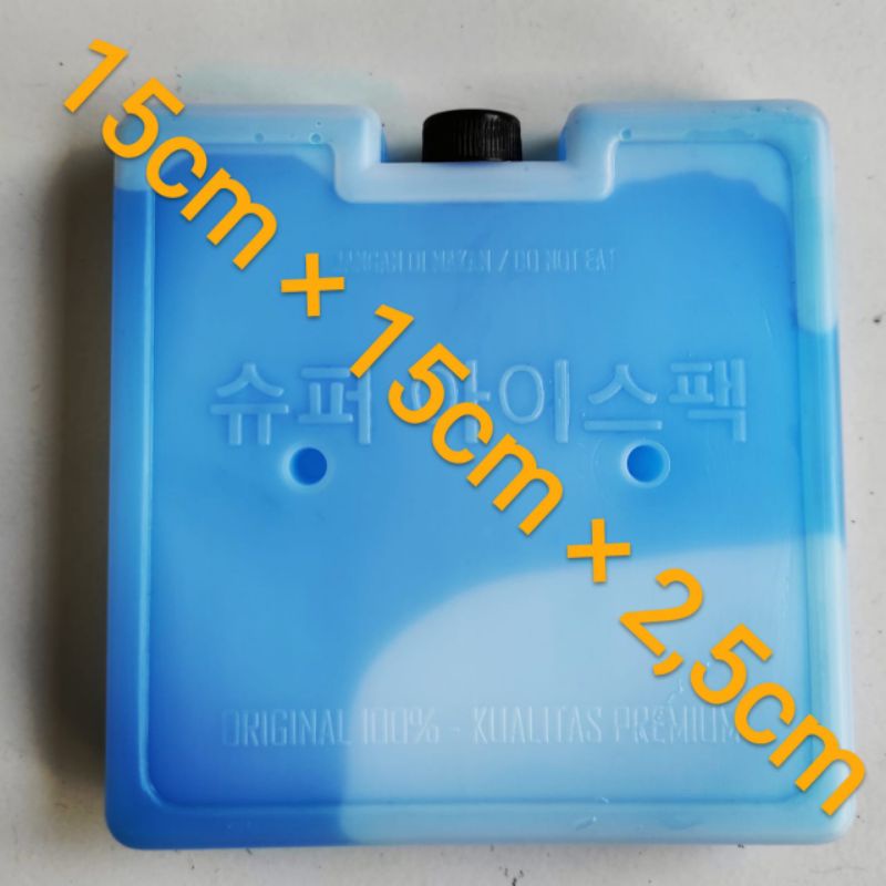 ice gel kotak 15x15x2,5cm ice pack thermafreeze blue dry ice