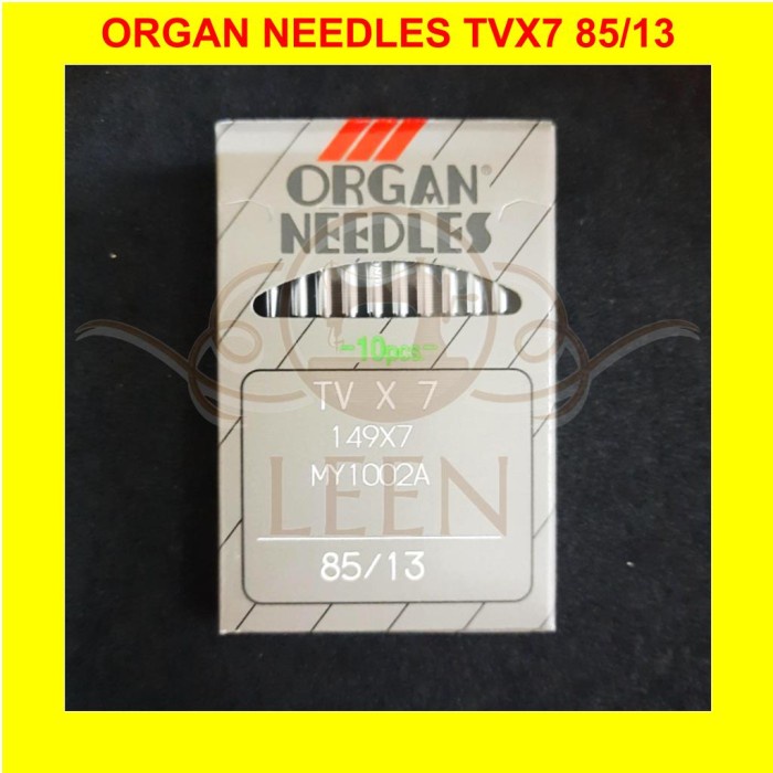 Jarum ORGAN TVx7 13 Ori Needles TV x 7 Mesin Jahit Mike Up Rantai LEEN