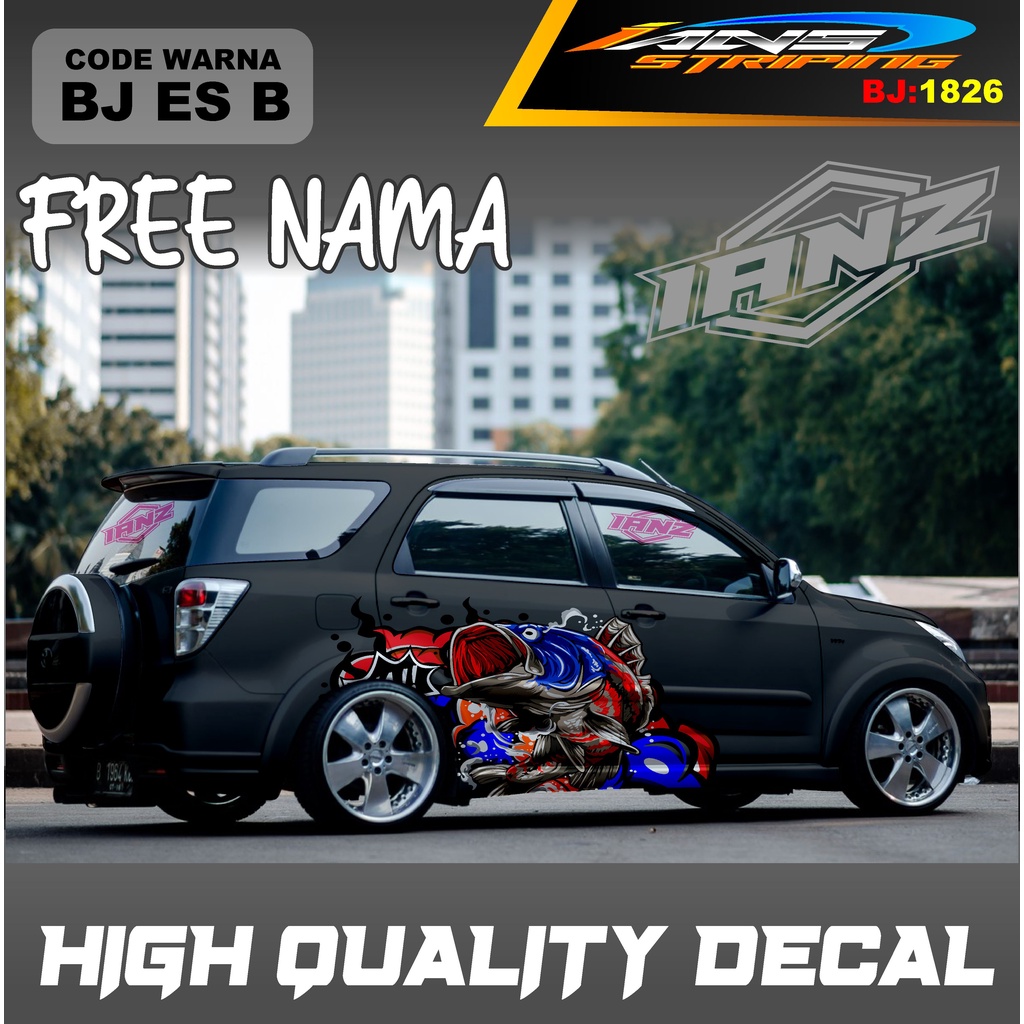 DECAL STIKER MOBIL TERIOS / STIKER MOBIL GRAND LIVINA / VARIASI STIKER MOBIL AVANZA / STIKER MOBIL XENIA / STIKER MOBIL