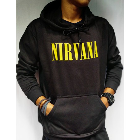 (Bisa COD) Kualitas Terbaik Hoodie Pria Dan Wanita Sweater Hoodir Sablonan NIRVANA