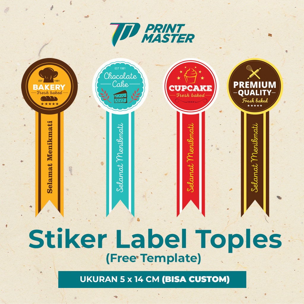 Sticker Label Stoples Custom Design - Segel Toples - Seal