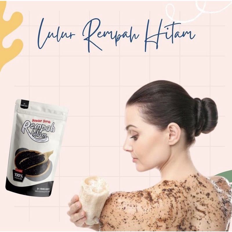 Masker Lulur REMPAH HITAM FACE &amp; BODY SCRUB by. Mama Rezky 20 gram