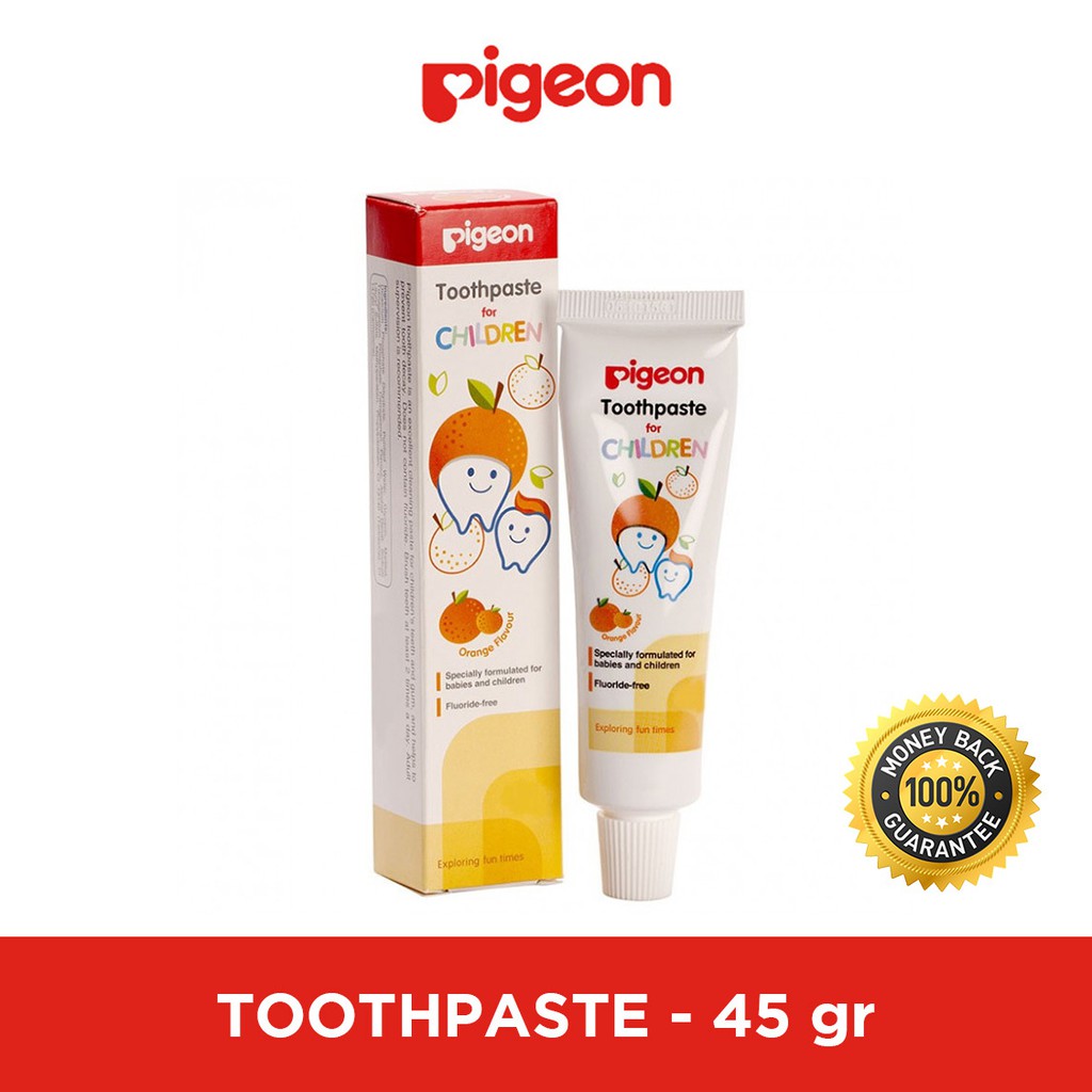 Pigeon Toothpaste Orange 45gr Sikat Gigi dan Pasta Gigi Bayi