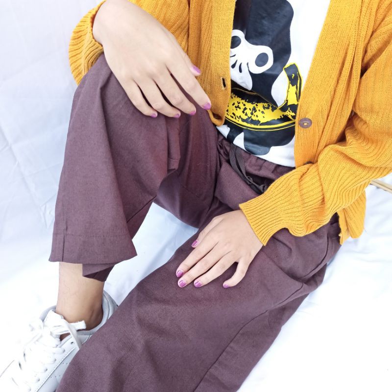 CELANA KULOT BAHAN LINEN /KULOT Linen/Kulot jumbo/celana kulot jumbo/ bisa cod