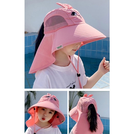 Topi Bucket Anak Laki Laki Perempuan Model Lebar Dinosaurus fashion Pantai Casual Anti Sinar UV HSA