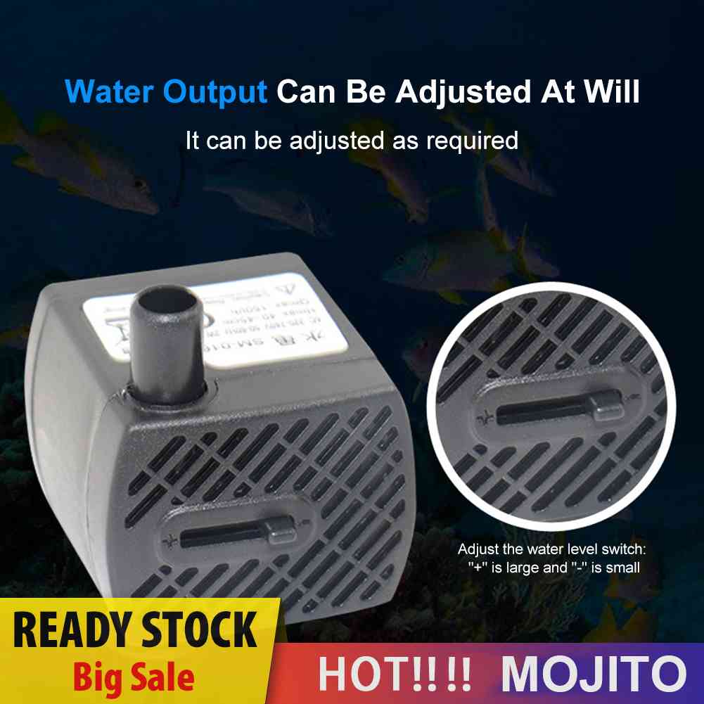 150L/H 2W 4 LED Colorful Lights Submersible Ultra-quiet Aquarium Water Pump