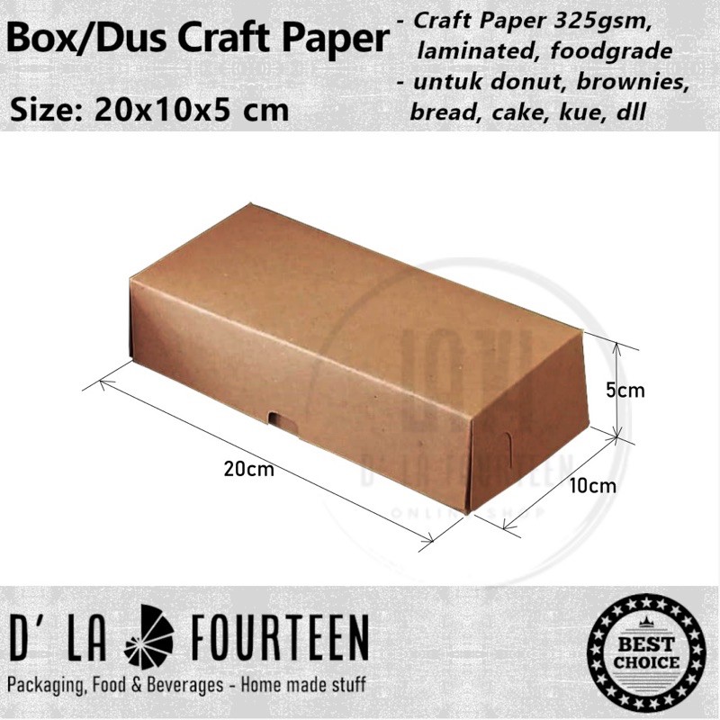 

BOX BROWNIES / BOX BANANA CRAFT UKURAN 20X10X5CM ISI 25 PCS
