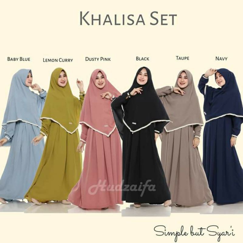 Khalisa Set / Gamis Syar'i / Gamis Busui Friendly / Gamis Soft Wollycrepe / Gamis Hudzaifa /Djuragan