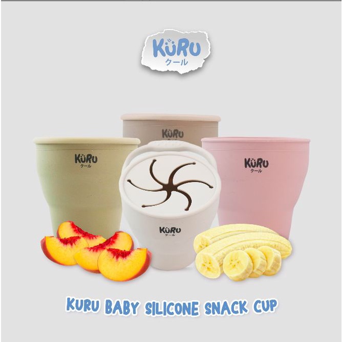 Kuru Baby Silicone Snack Cup | Tempat Makan Silikon Anak Bayi SC10