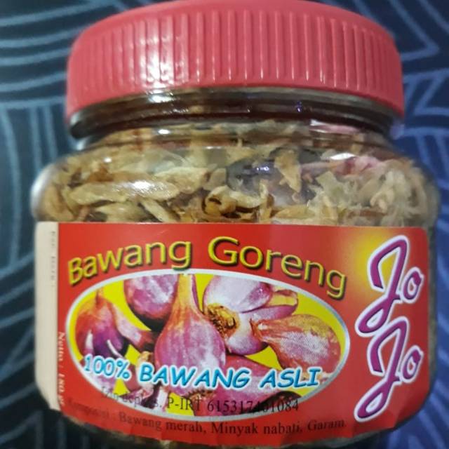 

Jojo Bawang Goreng asli sumenep 130 Gr toples First Hand