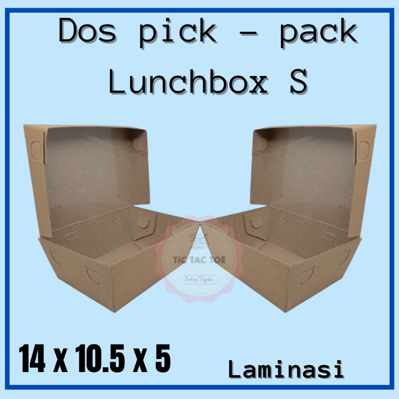 lunchbox s/dos lunchbox /dos coklat /kotak makan/isi 10pcs