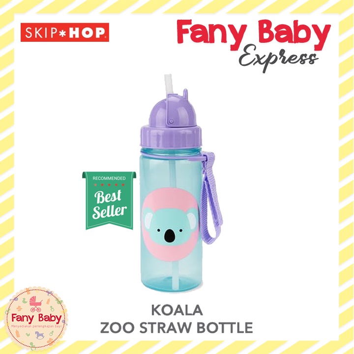 SKIP HOP ZOO STRAW BOTTLE PP 390ML