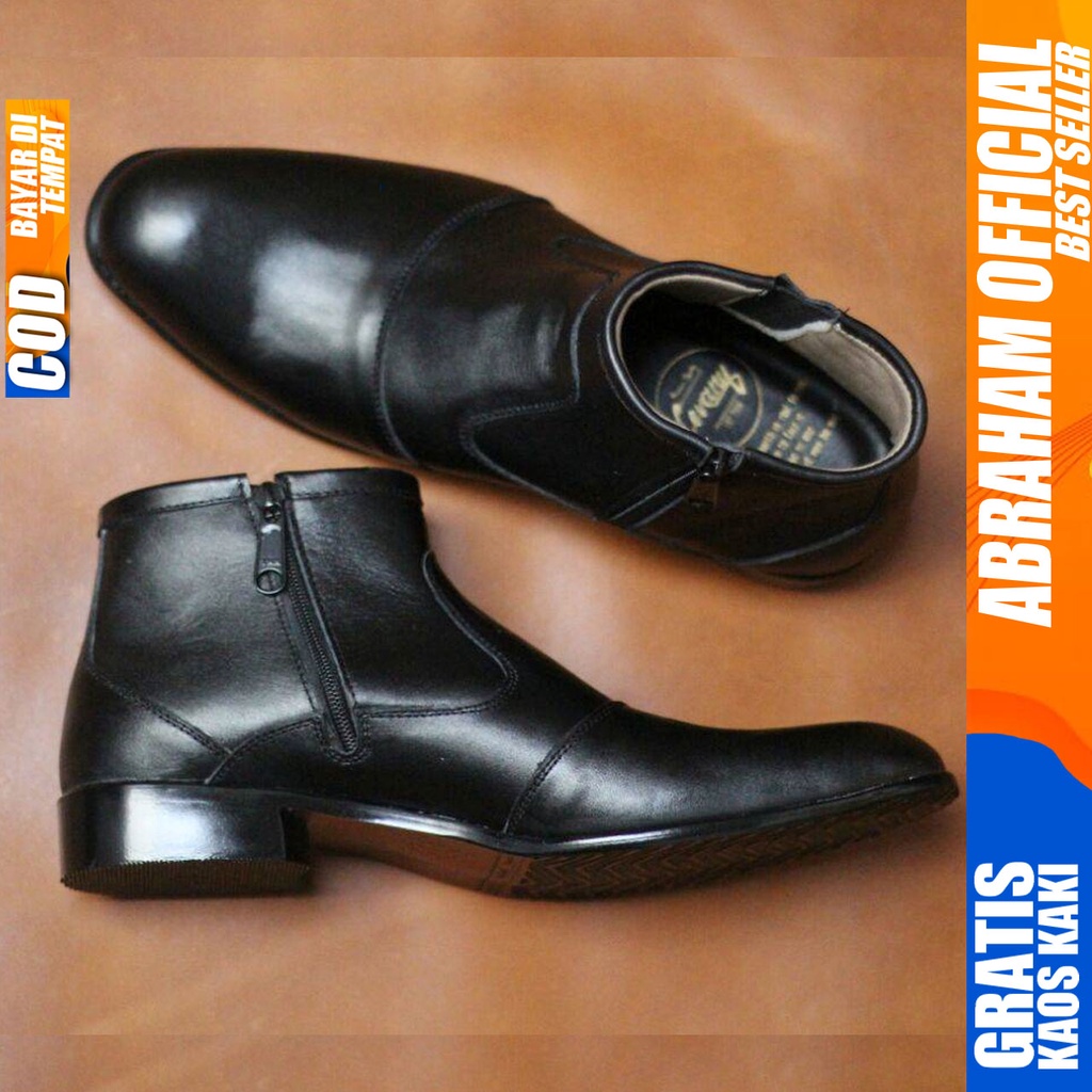 ABRHM FOX Sepatu Formal Pria Sepatu Pantofel Kulit Asli Sepatu Pria Casual Sepatu Kasual Cowok / Cowo Oxford Kerja Kantor Kuliah Kondangan Gaya Keren Kekinian Original Murah Terlaris