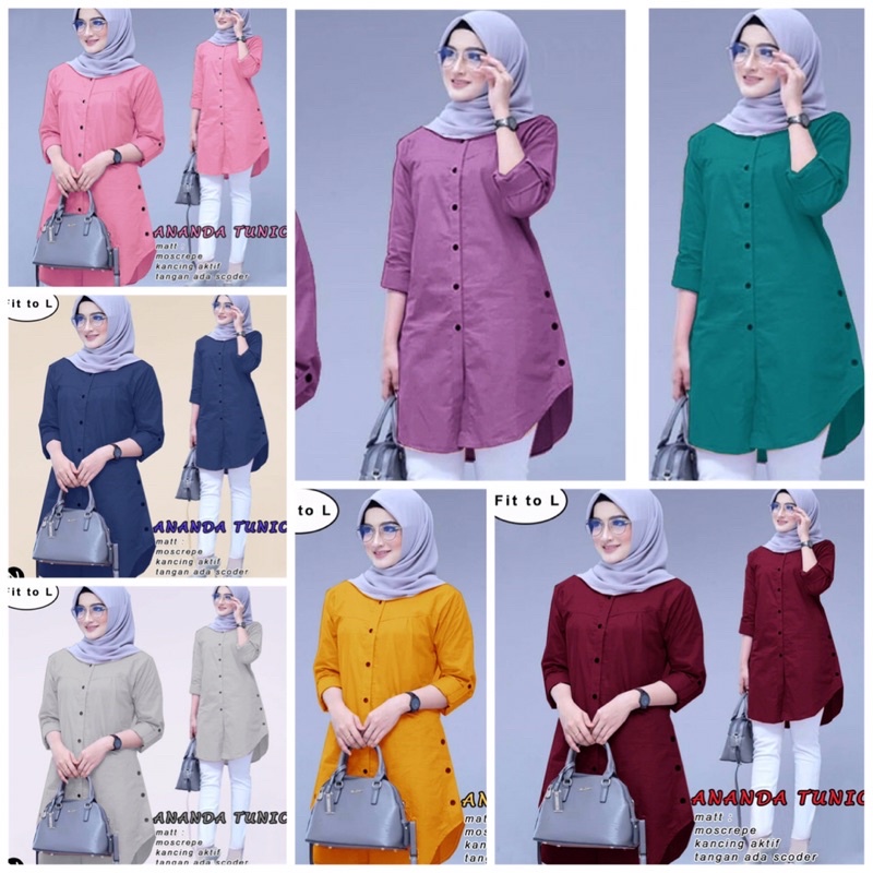 ANANDA TUNIC / TUNIK KEMEJA / TUNIK MURAH / TUNIK ANANDA