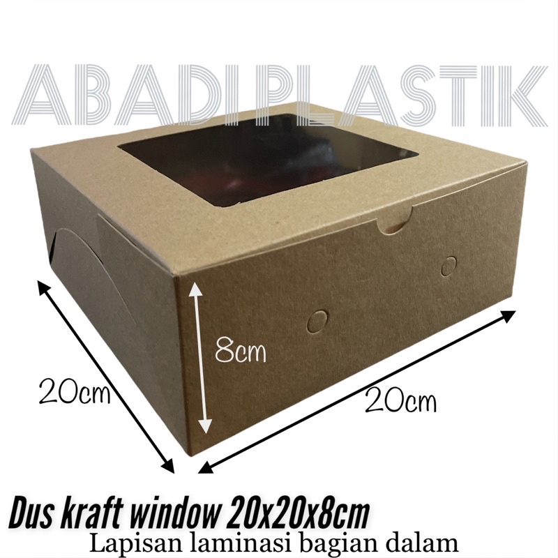 DUS BROWNIS / DUS KUE /DUS KRAFT WINDOW / DUS COKLAT UKR 20x20x8CM