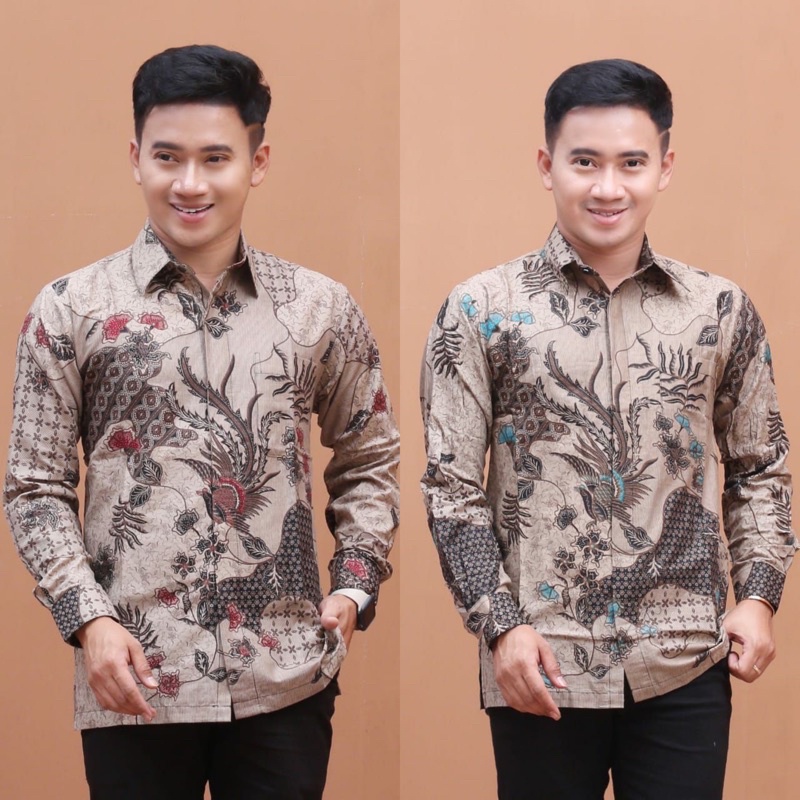 Kemeja Batik Pria Lengan Panjang Exlusive Kain Katun Original