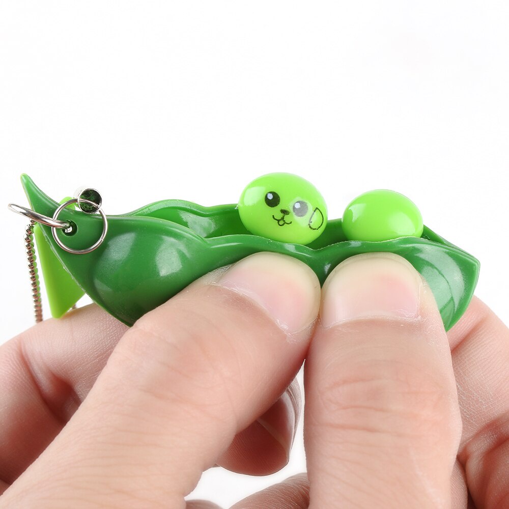 Gantungan Kunci Bentuk Kacang Kedelai Edamame fidget toys mainan antistress lucu