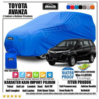  cover  sarung mobil  toyota avanza anti  air  outdoor 3 layer 