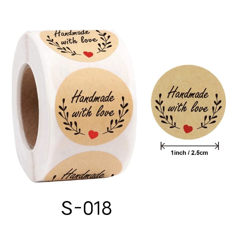 Kingsbakeware 1 Roll (500pcs) Stiker Label 2.5cm stiker Thank you for your order untuk cookies packaging