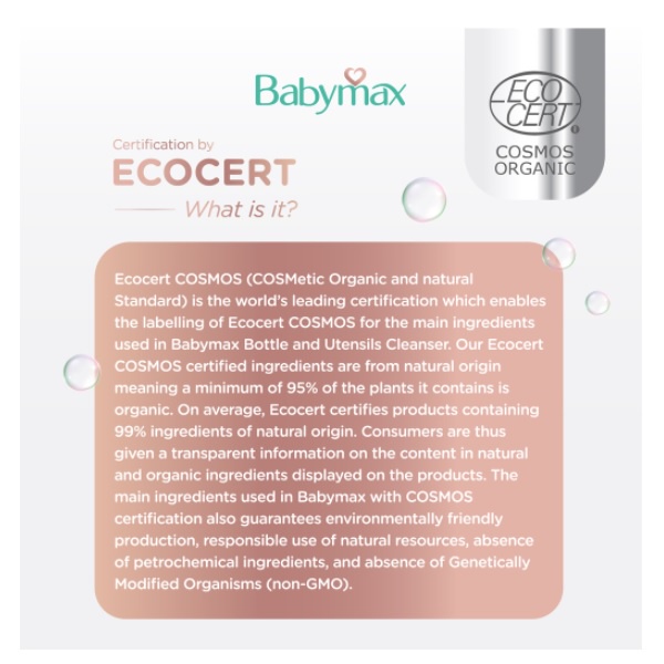 Babymax Ecocert Natural Bottle &amp; Utensils Refill 450ml Pembersih Botol dan Dot Baby max