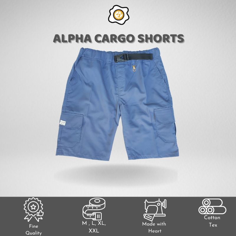 Ezra Alpha Cargo Short Pants - Celana Cargo Pendek Pria Dewasa