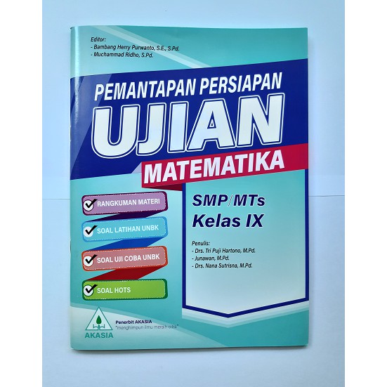 Buku Akasia Persipan Ujian Nasional Matematika Smp Mts Terbaru