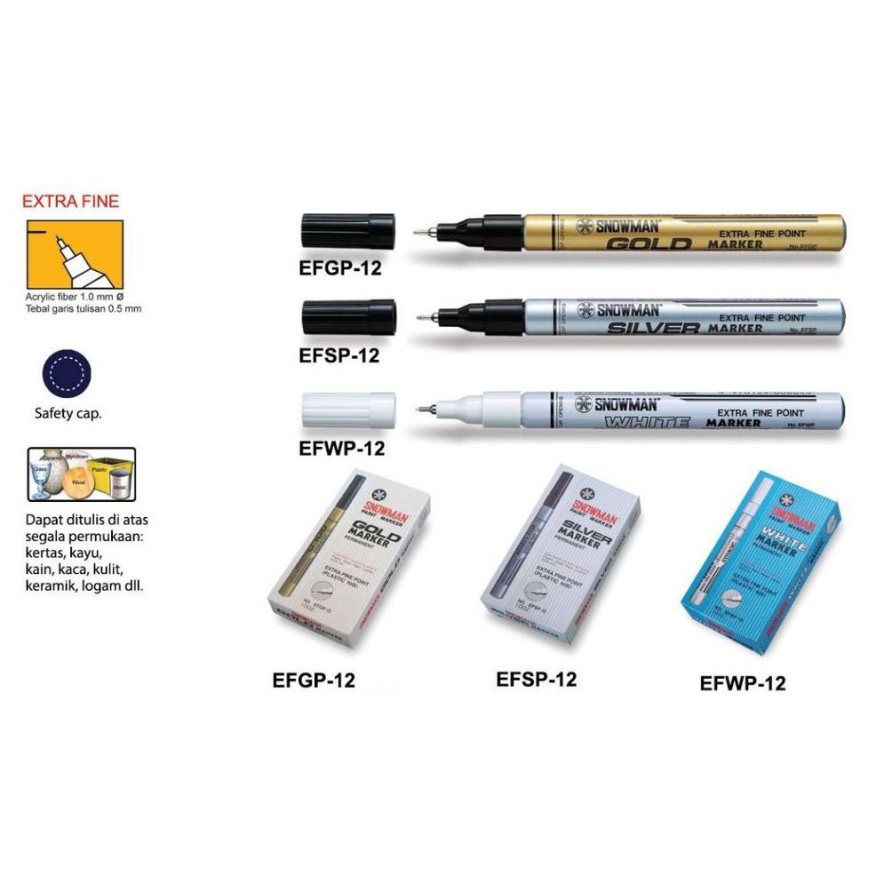 

❇Terbaru SNOWMAN SPIDOL PAINT MARKER FINE / EXTRA FINE TIP 64