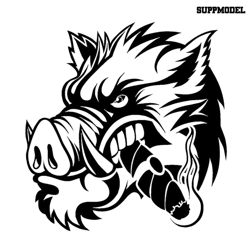 Sticker Decal Reflektor Dekorasi Bodi Mobil Motif Gambar Binatang Liar