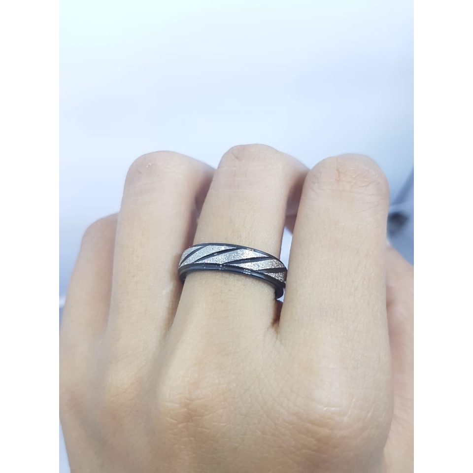 Cincin Couple Titanium ANTI KARAT SELAMANYA PGM CT121 (SATUAN)