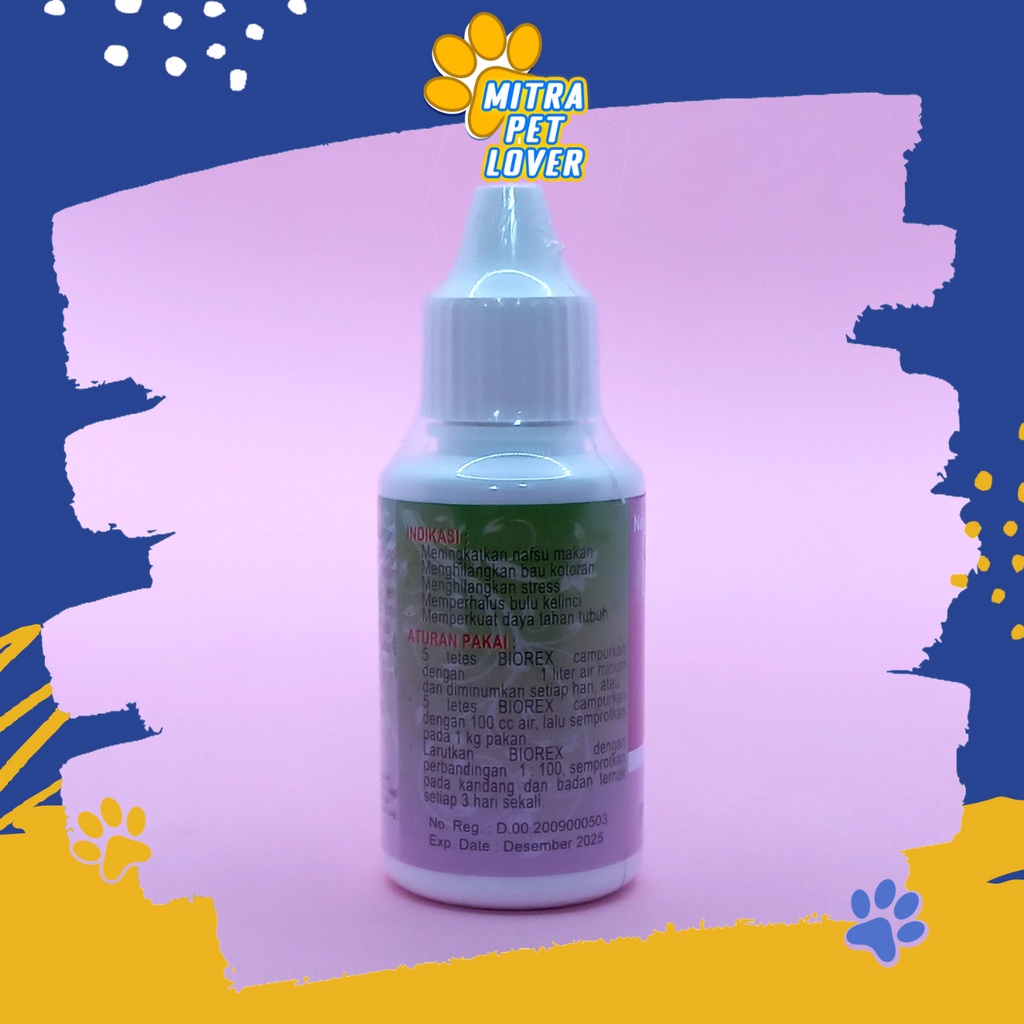 PENAMBAH NAFSU MAKAN KELINCI - BIOREX 30 ML - PROBIOTIK TINGKATKAN IMUN DAYA TAHAN TUBUH &amp; NAFSU MAKAN RABBIT - SUPLEMEN ANTI STRESS - MURAH GARANSI ASLI KUALITAS ORIGINAL - PET ANIMAL HEALTHCARE &amp; VETERINARY TAMASINDO OBAT &amp; VITAMIN HEWAN  MITRAPETLOVER