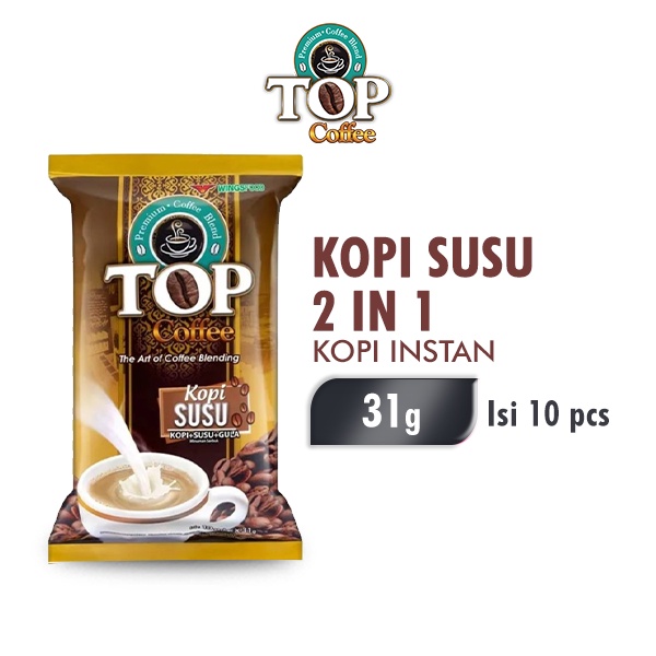 Top Coffee Kopi Susu 3 In 1 Pack 31 gr isi 10 pcs